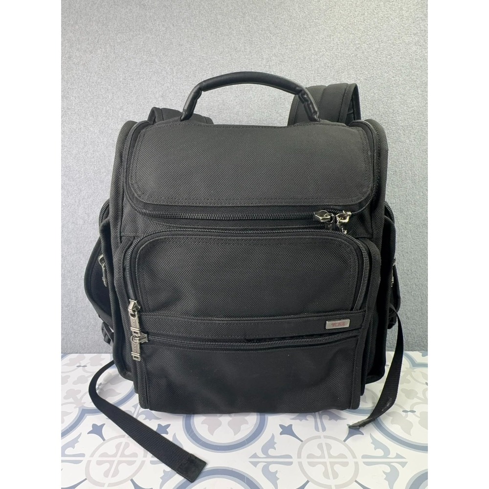 TUMI Alpha Bravo 26081D4 Laptop Backpack Black Ballistic Nylon Travel Bag Office